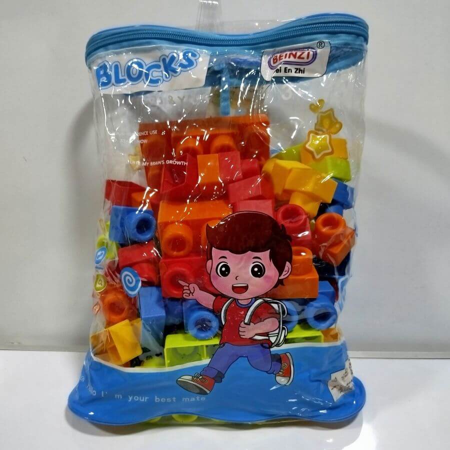 BLOQUES EN BOLSA AZUL Y ROSA