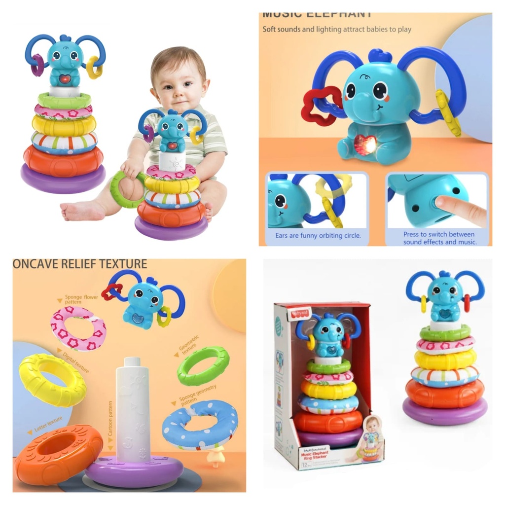 AROS ELEFANTE MUSICAL CON TEXTURA