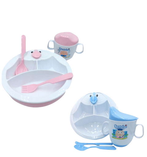 [PL-020] PLATO TERMICO CON CUBIERTOS Y TAZA SANTOLEE