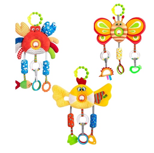 [TMH168300] PELUCHE VIENTO MARIPOSA /CANGREJO /POLLO