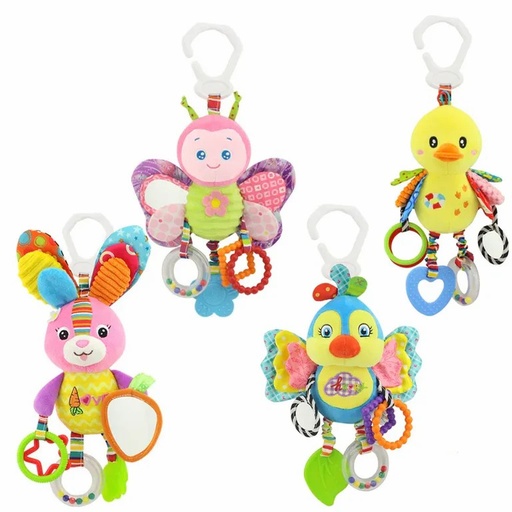 [H168090-4B] SONAJA PELUCHE PREMIUM PATO/PAJARITO/CONEJO