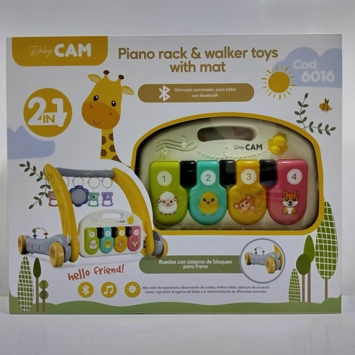 [6014 /6015 /6016] CAMINADOR PIANO 2 EN 1 BABYCAM