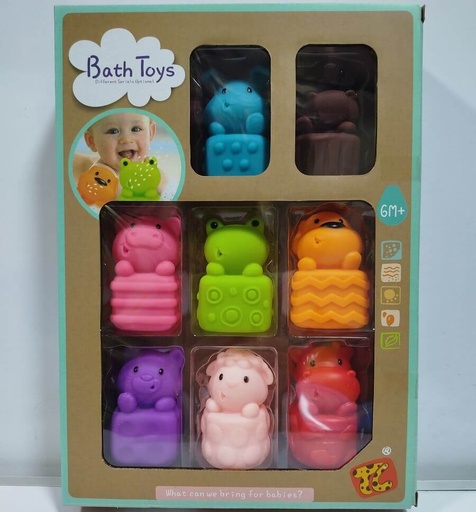 [TL942] BATH TOYS ANIMALES 8 PCS