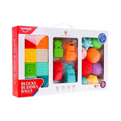 [HE0231] BLOCKS BUDDIES BALLS 3 EN 1 HUANGER