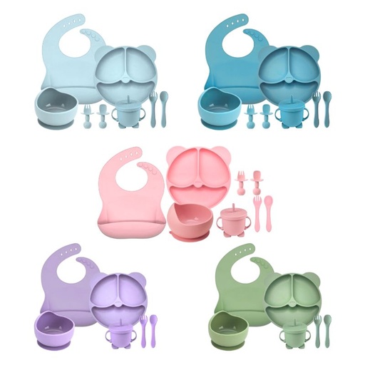 [FB63-37 /RS-F006] SET DE PLATOS OSO ECO C/ 4 CUBIERTOS