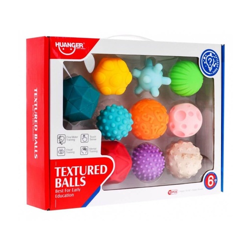 [HE0233] PELOTA TEXTURA 10 PCS HUANGER