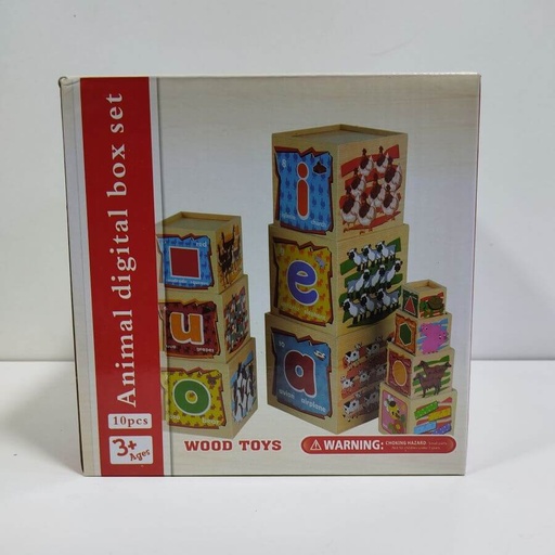 [LS8002] CUBO APILABLE DE MADERA 10 PCS