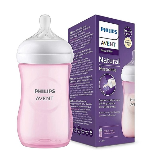 [SCY903/11 /A90311] BIBERON VIDRIO ROSADO 260ML PHILIPS AVENT